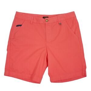 OndadeMar Men's Cotton Shorts Waist Coral Orange Size 32